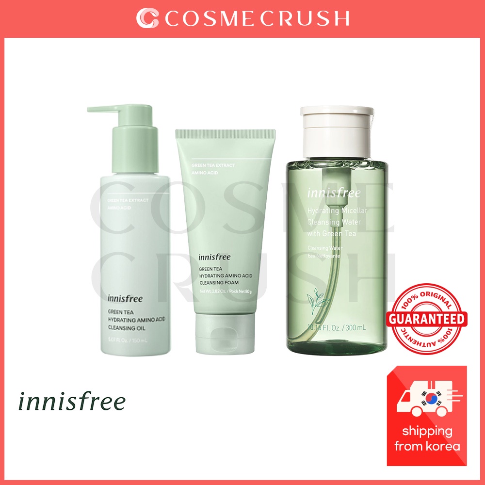 Nước tẩy trang / Dầu tẩy trang / Sữa rửa mặt giữ ẩm dòng trà xanh Innisfree Green Tea Hydrating Amino Acid