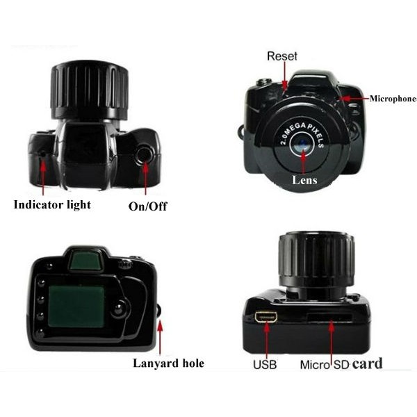 Camera Y2000 Quay Phim Hỗ Trợ Chụp Ảnh 2.0MP Gắn Móc Chìa Khóa | BigBuy360 - bigbuy360.vn