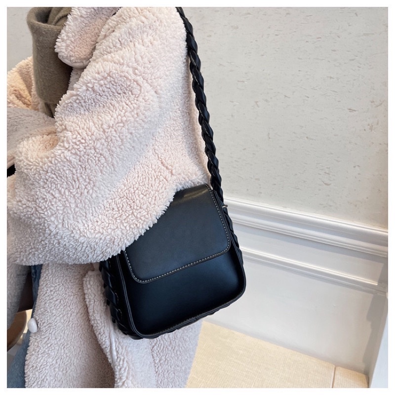 Túi đeo vai kẹp nách, túi đeo chéo nữ dây đan dễ thương đi chơi phong cách Hàn Quốc- TX286