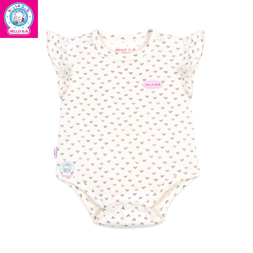 Bộ liền thân cài vai bé gái 1432 - HELLO B&amp;B