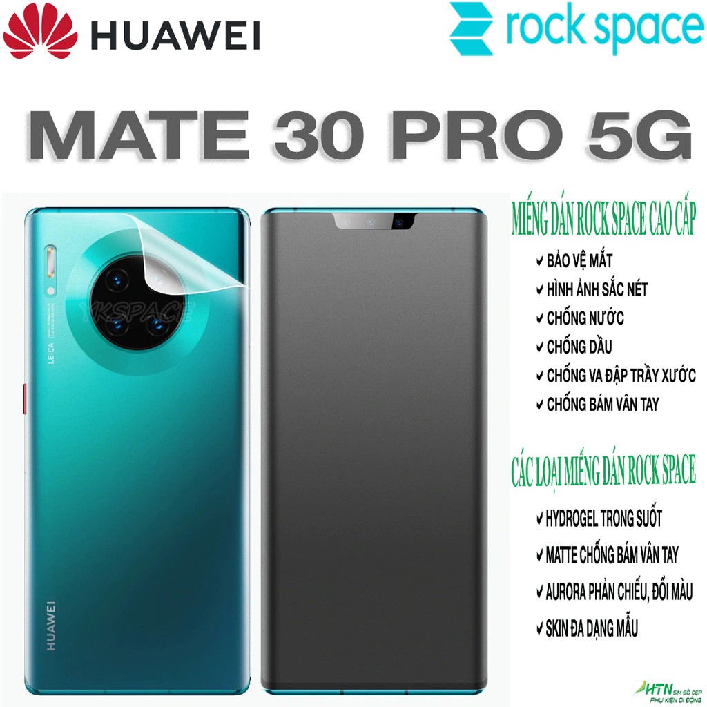 Miếng dán PPF Huawei Mate 30 Pro 5G cao cấp rock space dán màn hình/ mặt sau lưng full bảo vệ mắt, tự phục hồi vết …