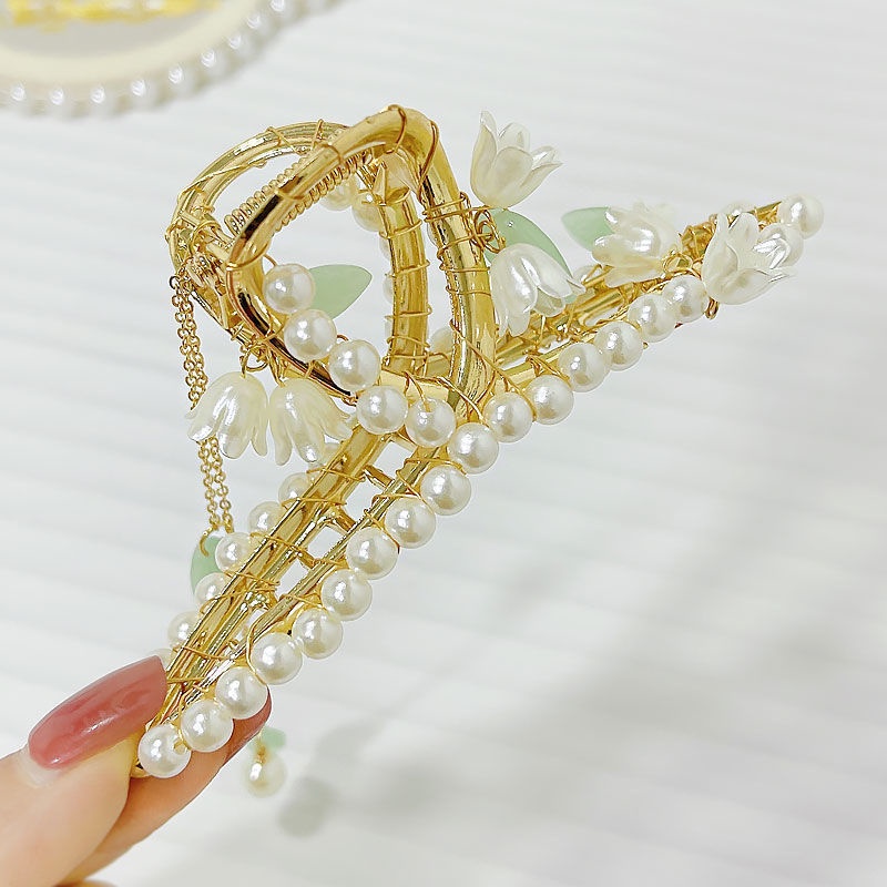 Kẹp Tóc Đính Ngọc Trai Xinh Xắn Chất Lượng Cao Cho Nữ