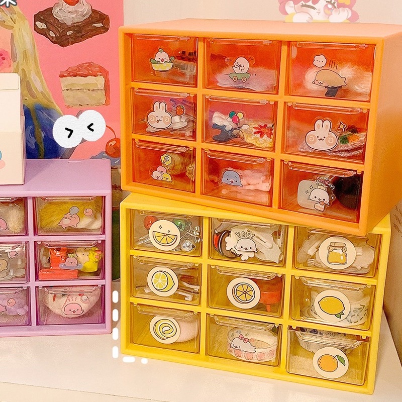 Tủ mini 9 ngăn để bàn đa năng ,trang trí bàn học