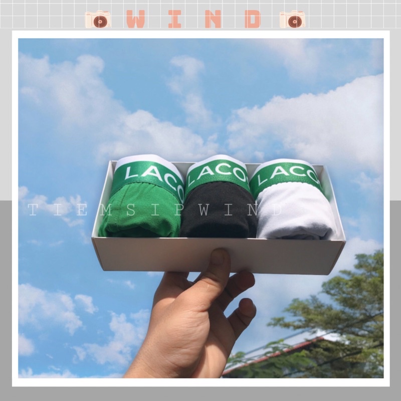 Combo 3 quần sịp nam đùi boxer chất vải cotton thấm hút mồ hôi tốt TIEM BRAND