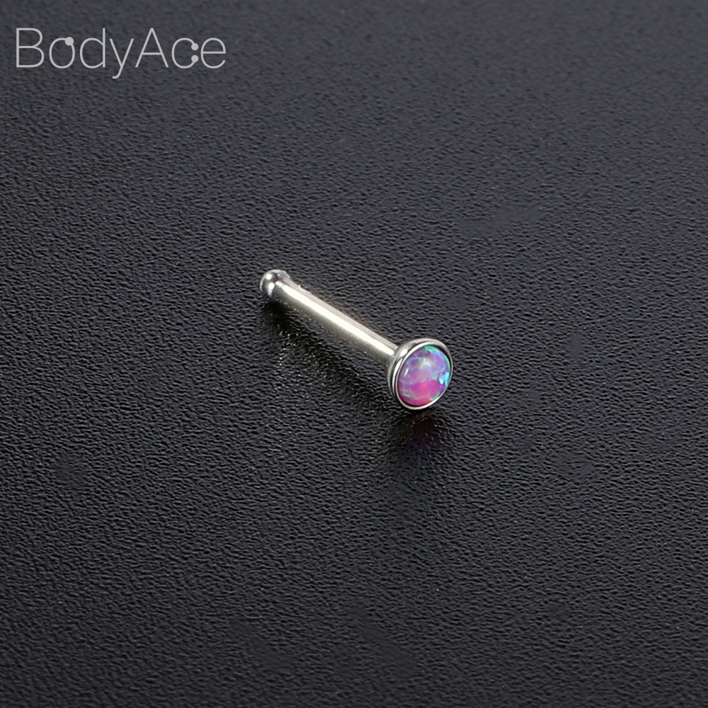 Set 5 khuyên mũi hình chữ L thiết kế độc đáo bằng thép không gỉ 20g