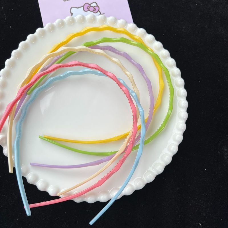 Băng Đô Cài Tóc Vải Mỏng Lượn Sóng Màu Sắc Ngọt Ngào Phong Cách Nhật Bản Và Hàn Quốc