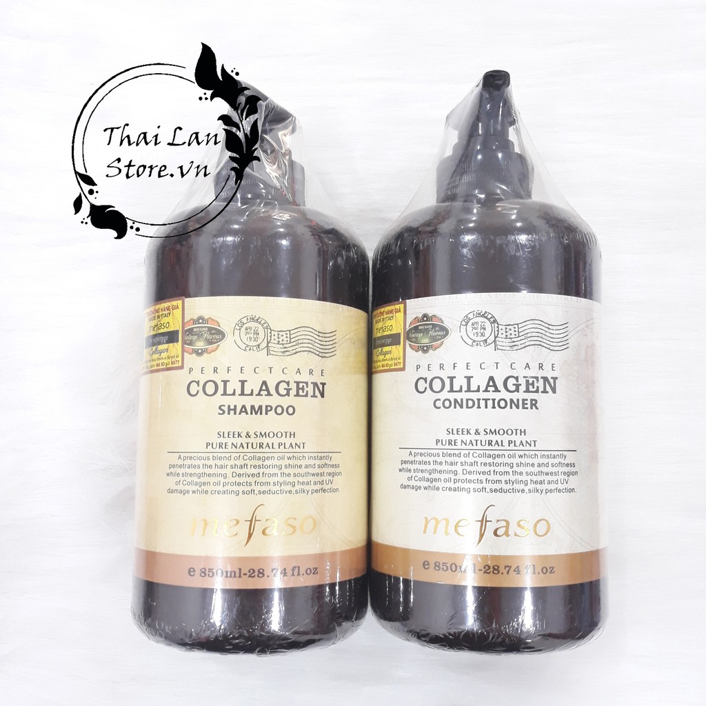 Bộ dầu gội Collagen Shampoo 850ml & Kem xả Collagen Conditioner 850ml COLLAGEN ARGAN MEFASO