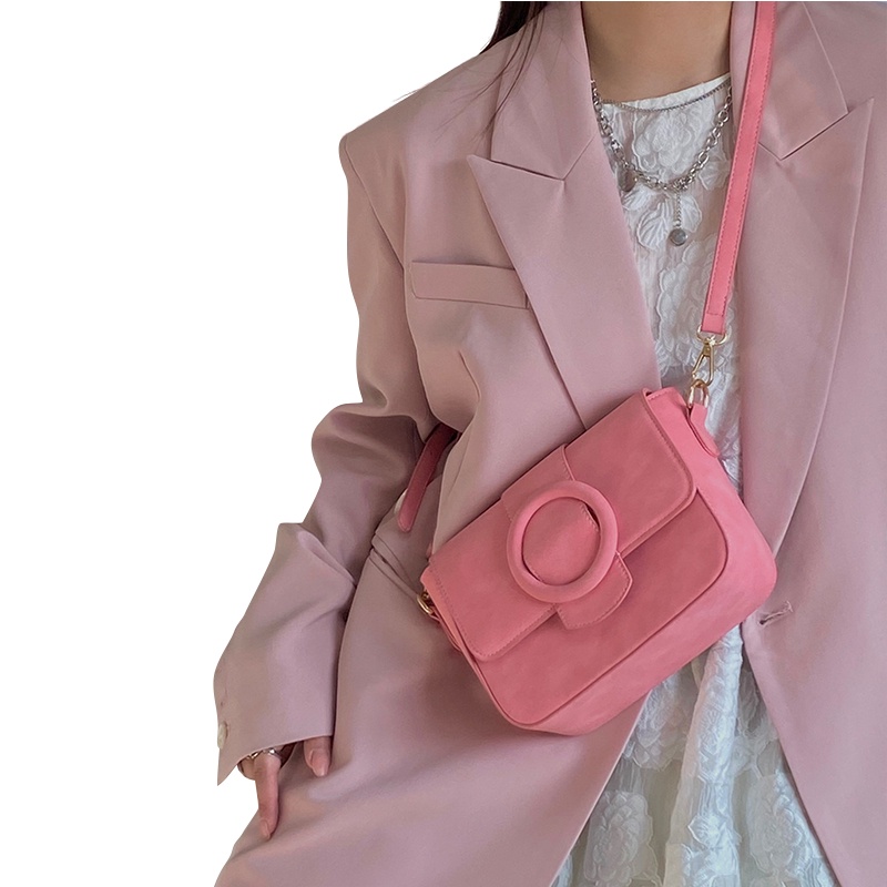 Túi Đeo Chéo Hình Vuông Cỡ Nhỏ Màu Macaron Xinh Xắn