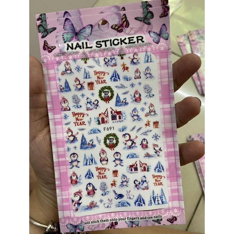 STICKER NOEL DÁN MÓNG DỄ THƯƠNG