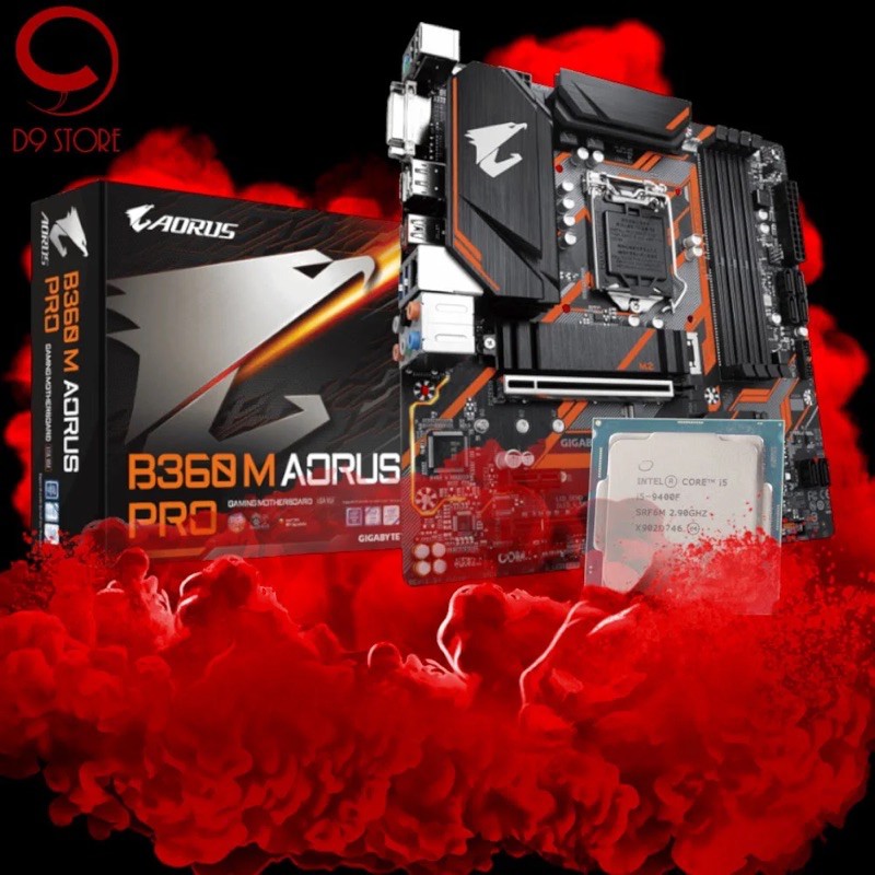 Combo Gigabyte B360M Aorus Pro + Intel Core I5 9400F tray + ram 16gb