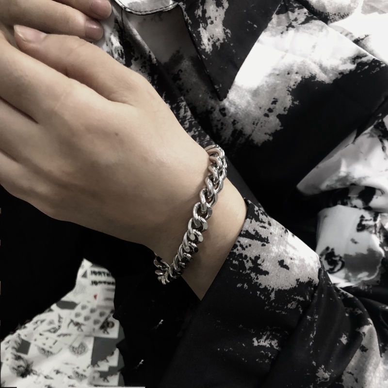 Vòng tay dây xích phong cách Hàn Quốc cổ điển cá tính cho nam