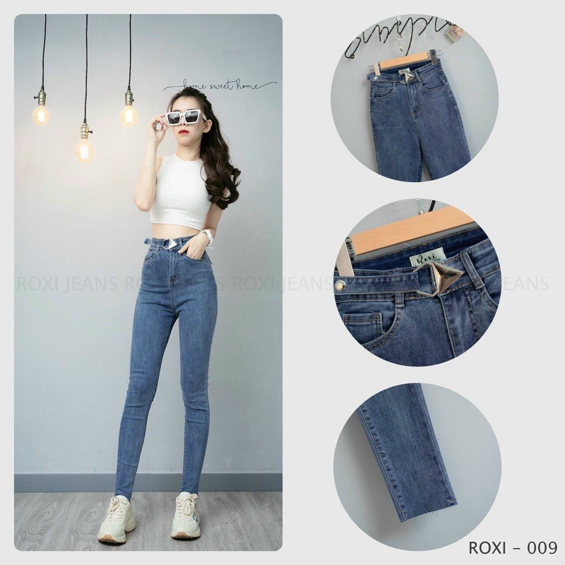 HOT TREND -  Quần Jeans Nữ phụ kiện Tam Giác Chất Vải Dày Dặn, Tôn Dáng Thời Trang Nữ Hàng Cao Cấp