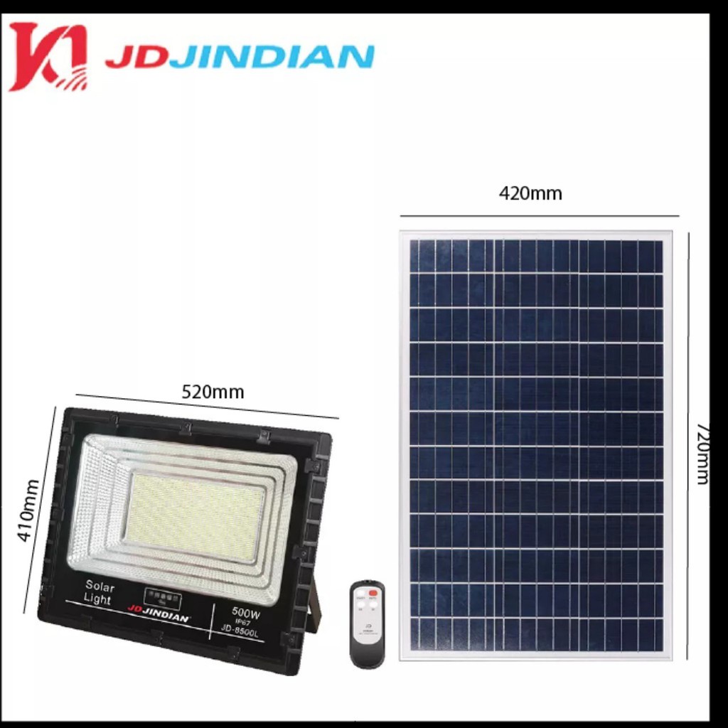[JD-500W] Đèn năng lượng mặt trời loại tốt Jindian 500W