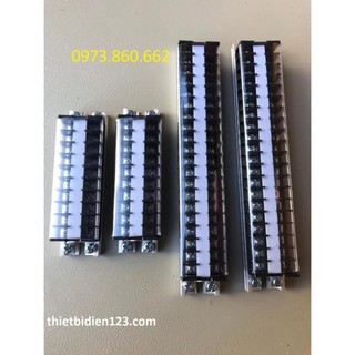 Cầu đấu chất lượng tốt 15A - TD1510, TD1520 , đế thanh rail nhôm, có kẹp 2 đầu chắc chắn -TBĐ -Thiết bị điện giá tốt