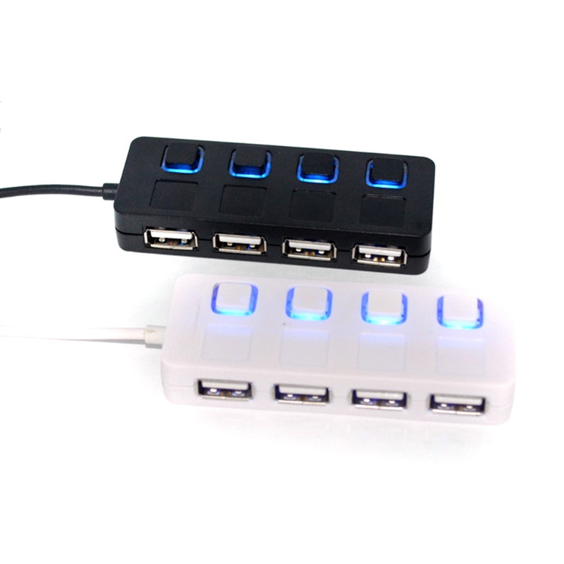 Bộ Chia 4 Cổng Usb 2 0 Kèm Công Tắc Đèn Led Chuyên Dụng