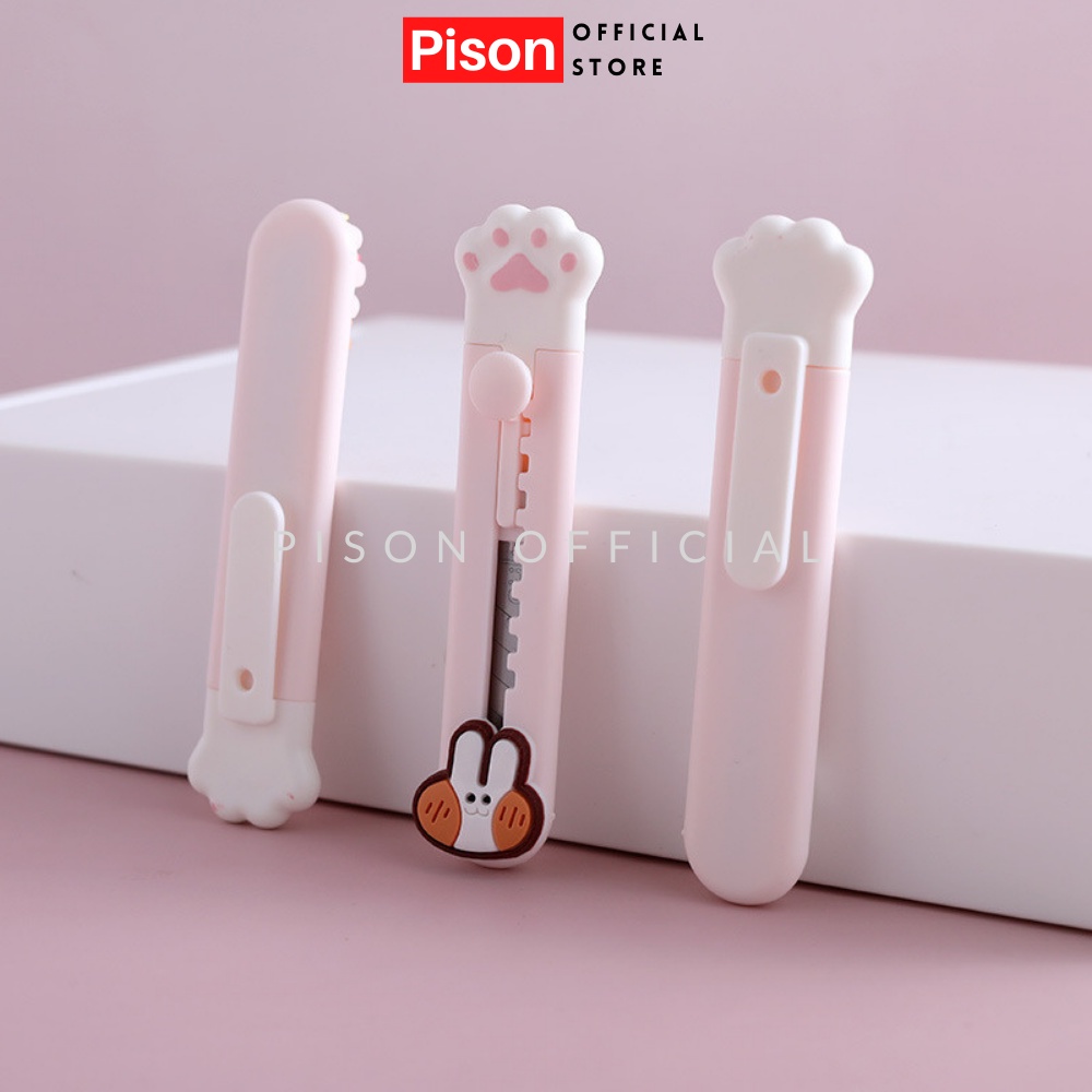 Dao rọc giấy Hình chân mèo Pison loại tốt kích thước 8*2cm - PVN1737 - 1 cái