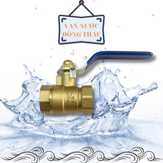 Van nước phi 21 khoá nước tay gạt hai đầu ren trong chất liệu bằng đồng