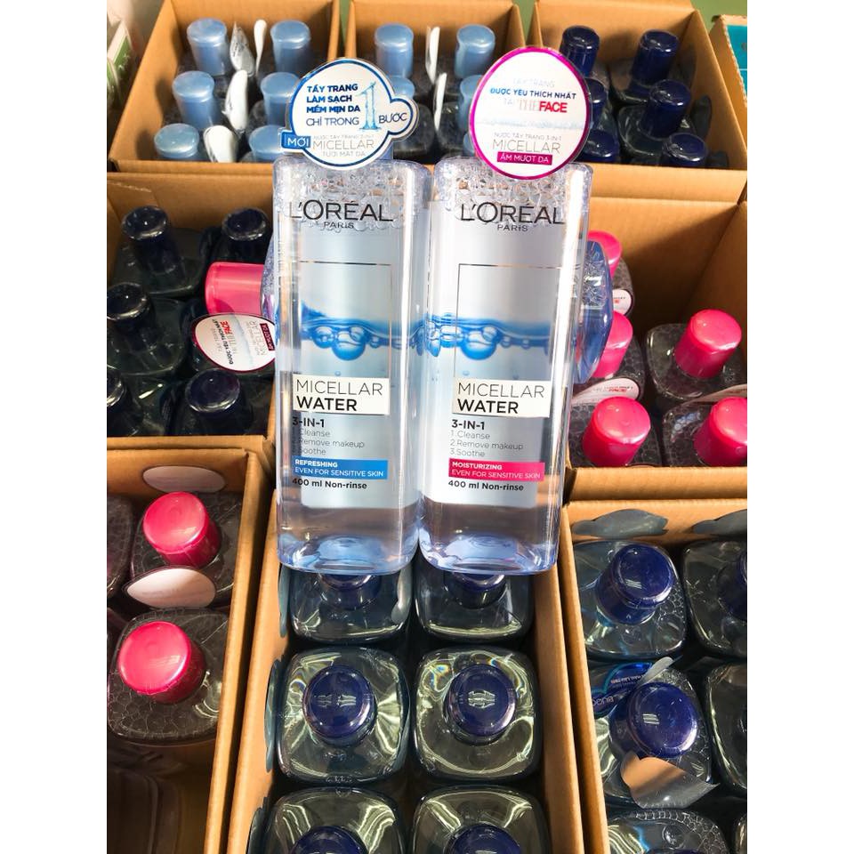 (400ml) Nước Tẩy Trang L'Oreal Paris Micellar Water Chính Hãng Công Ty