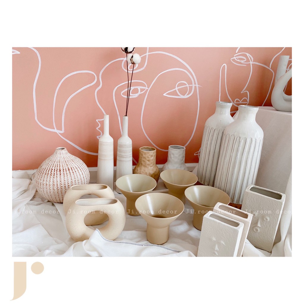Lọ hoa, bình gốm trang trí gốm decor