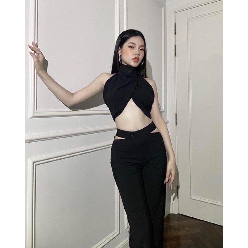 Quần ôm xẻ dáng dài khoét eo-SEXY PANTS