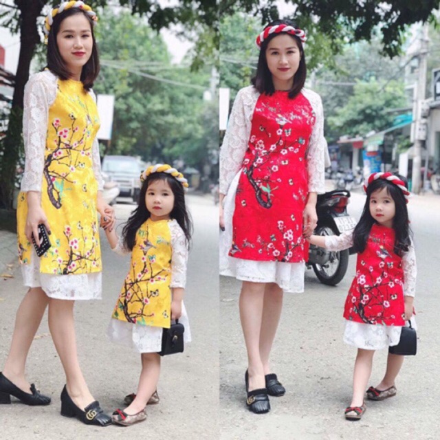 Áo dài mẹ và bé 