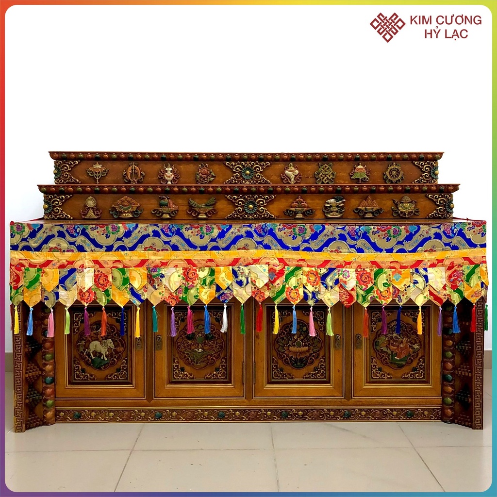 Rèm Quây Bàn Thờ, Trang Trí Bàn Thờ Mật Tông [Kim Cương Hỷ Lạc]