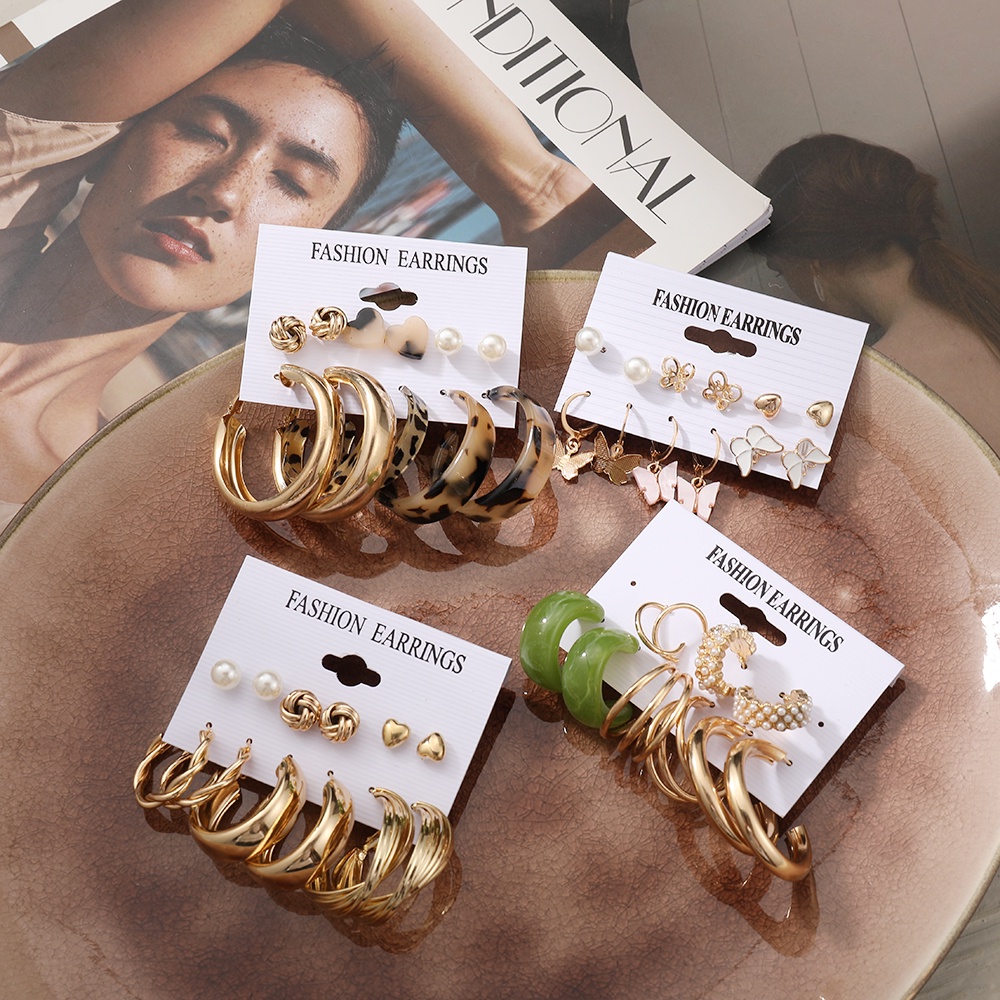 Set Khuyên Tai Xinh Xắn Hợp Thời Trang Dành Cho Nữ