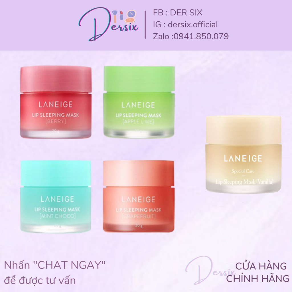 [Chính hãng - Có Bill Hàn ] Mặt nạ ngủ môi dưỡng ẩm và phục hồi môi thâ-m Lip Sleeping Mask Laneige 20g Fullsize