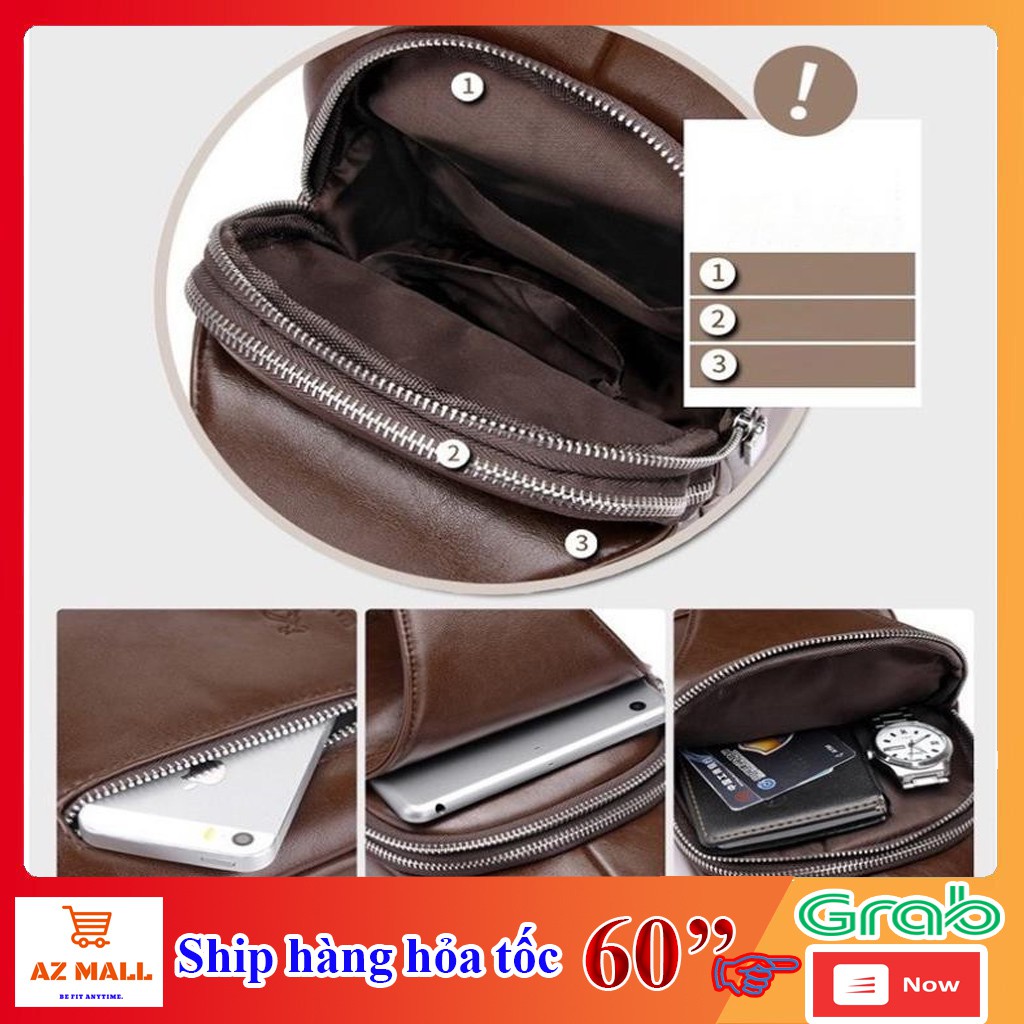 Túi Đeo Chéo Nam Da Trơn Cao Cấp Trống Nước Sang Trọng Trẻ Trung Và Lịch Lãm | BigBuy360 - bigbuy360.vn