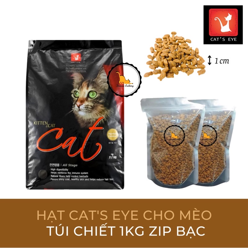 [Mã PET50K giảm Giảm 10% - Tối đa 50K đơn từ 250K] HẠT CAT’S EYE 1KG CHO MÈO CON VÀ MÈO TRƯỞNG THÀNH