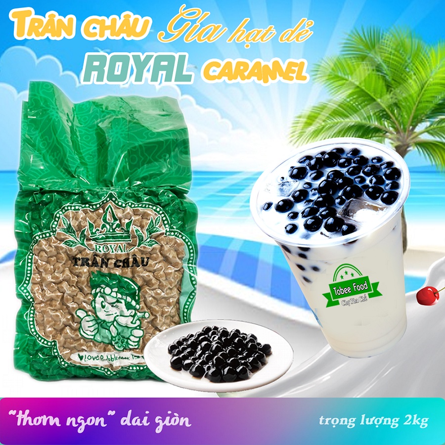 Trân Châu Caramel Đường Đen Royal (Túi 2 kg) Thơm ngon-Nguyên Liệu Nấu Trà sữa Trân Châu Đường Đen Tuyệt Hảo