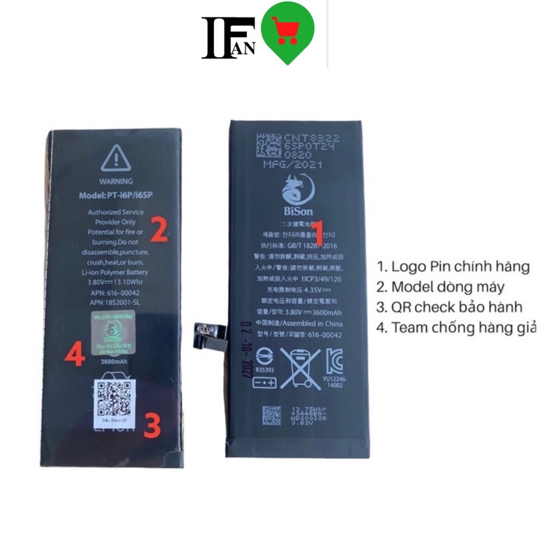 Pin Bison Con Trâu Siêu Cao Điện Thoại Chính Hãng Bảo Hành 12 Tháng