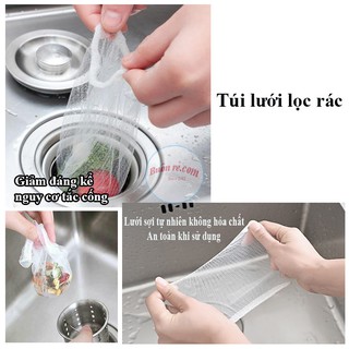 Combo 100 túi lưới lọc rác dùng một lần cho bồn rửa chén thông minh -Buôn rẻ 00450