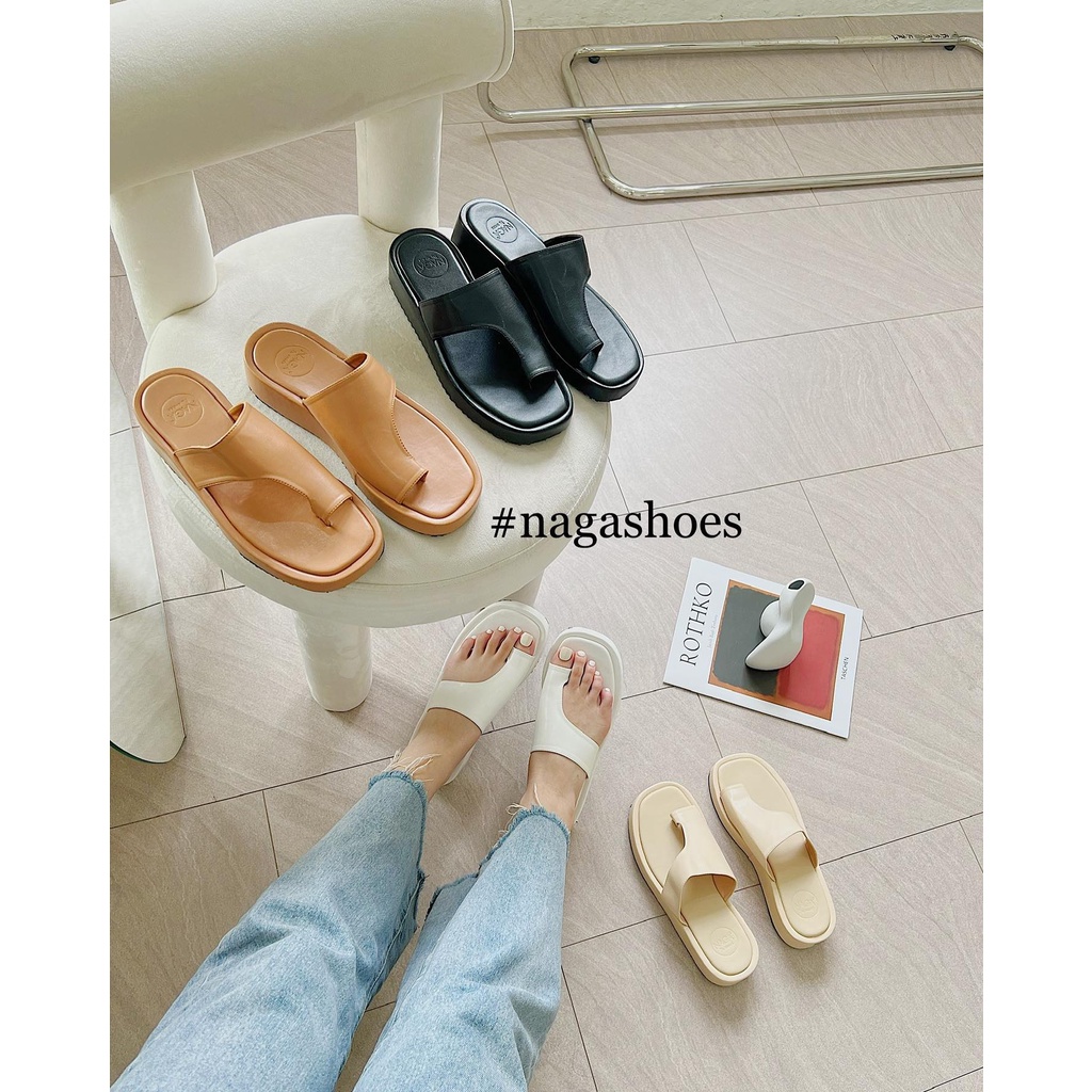 DÉP NAGASHOES QUAI KIỂU XỎ NGÓN 4CM NAD210