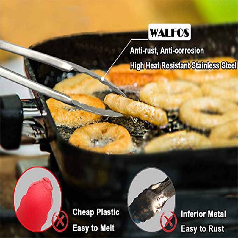 Kẹp nướng bằng thép không gỉ Walfos 304