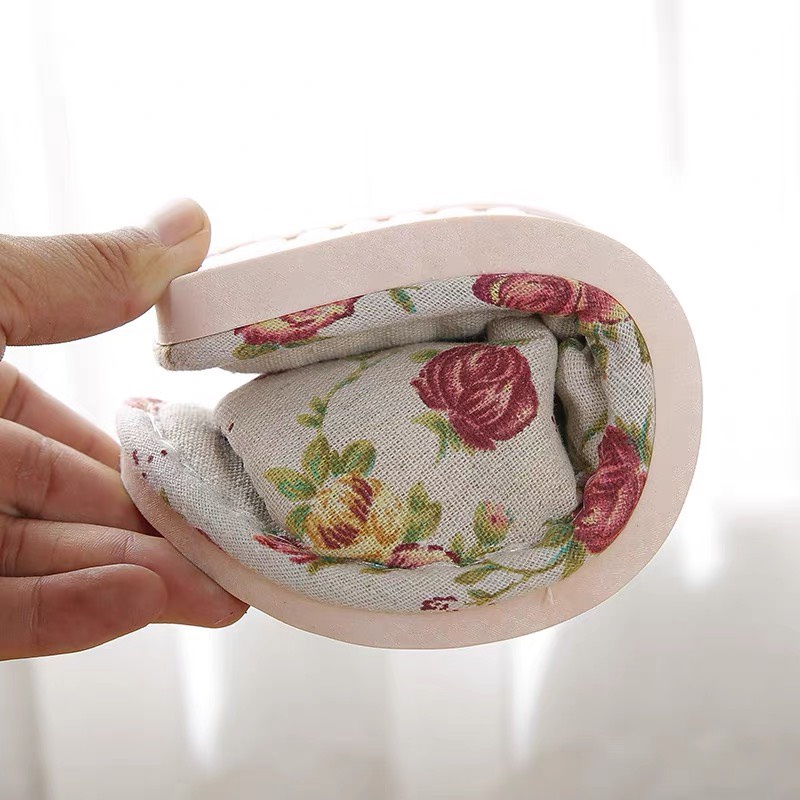 Dép vải đi trong nhà mùa đông, Dép văn phòng siêu nhẹ, vải bố, siêu êm chống trơn trượt 88031