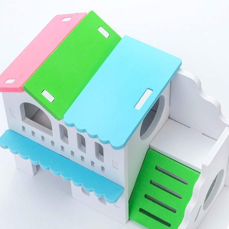 Nhà Đồ Chơi Nhiều Màu Sắc Dùng Làm Chỗ Trốn Cho Chuột Hamster