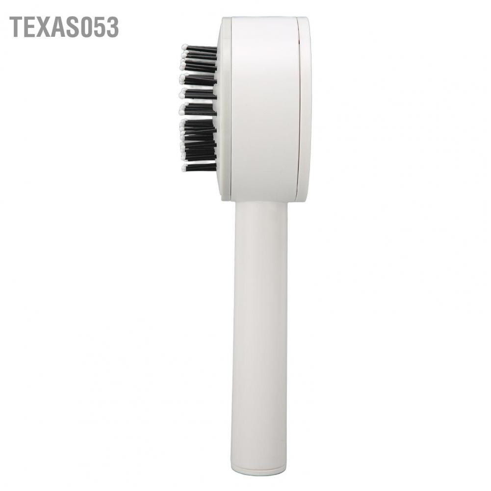 Texas053 Bàn chải xoa bóp đệm khí cho phụ nữ tóc gỡ rối Công cụ tạo kiểu thẳng xoăn Màu trắng