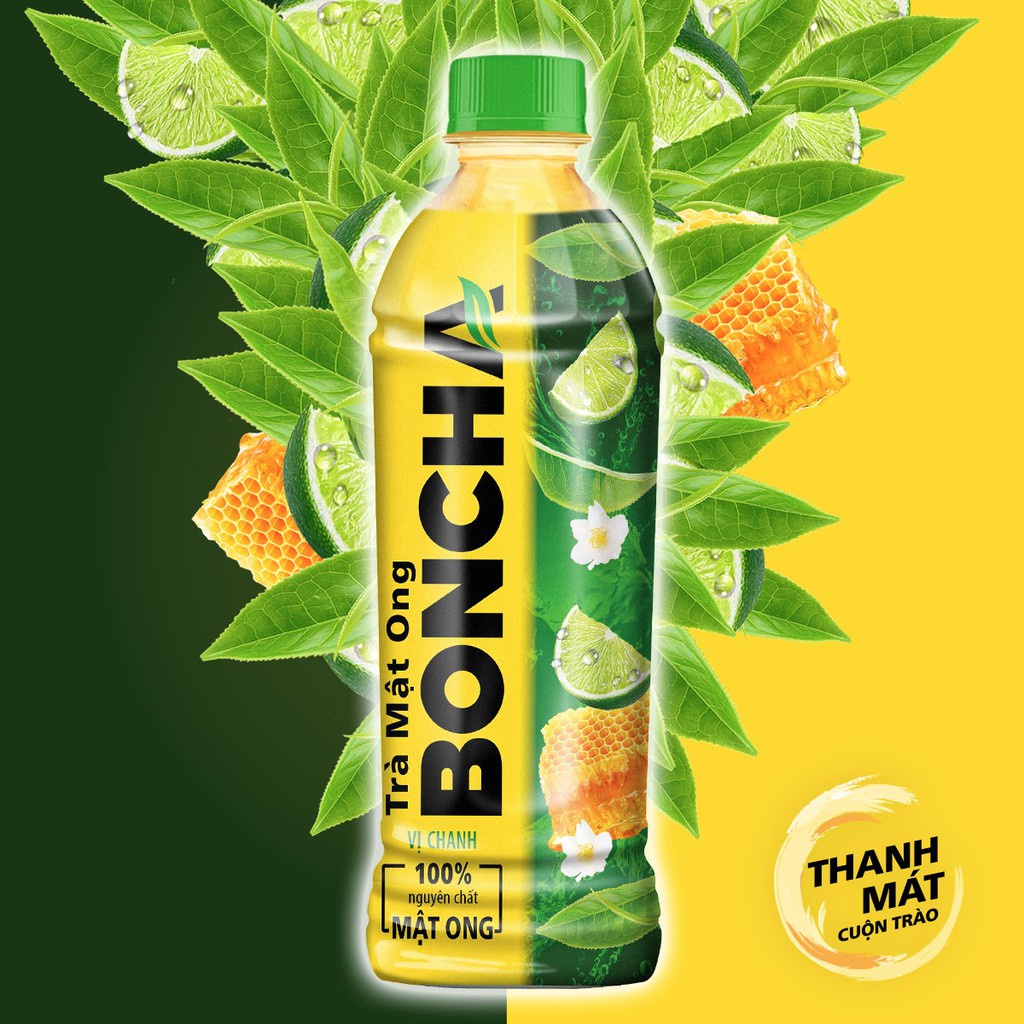 1 Chai Trà Mật Ong Boncha 450ml Đủ Vị