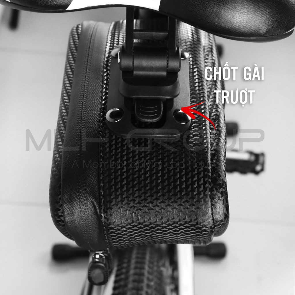 Túi Gắn Dưới Yên Xe Đạp Leo Núi Form Cứng Chất Liệu EVA Vân Carbon Cứng Cáp Chống Nước Sức Chứa Lớn MLH
