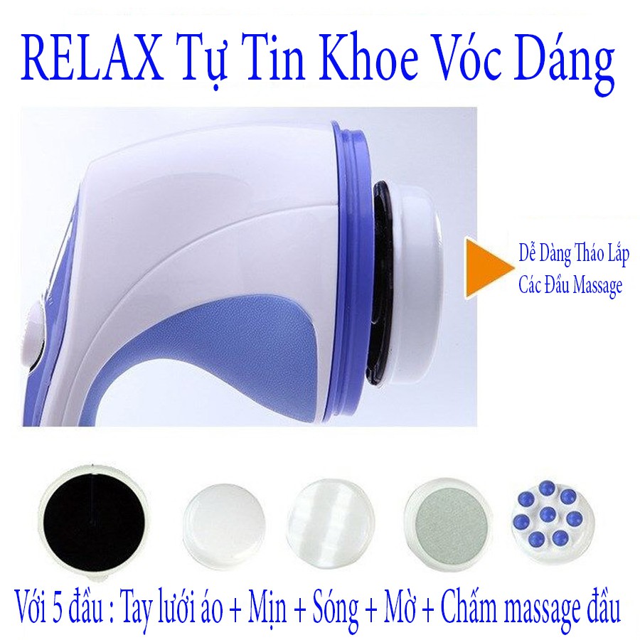 Máy mát xa cầm tay Relax and Spin Tone nhỏ gọn chất liệu cao cấp giúp lưu thông tuần hoàn khí huyết