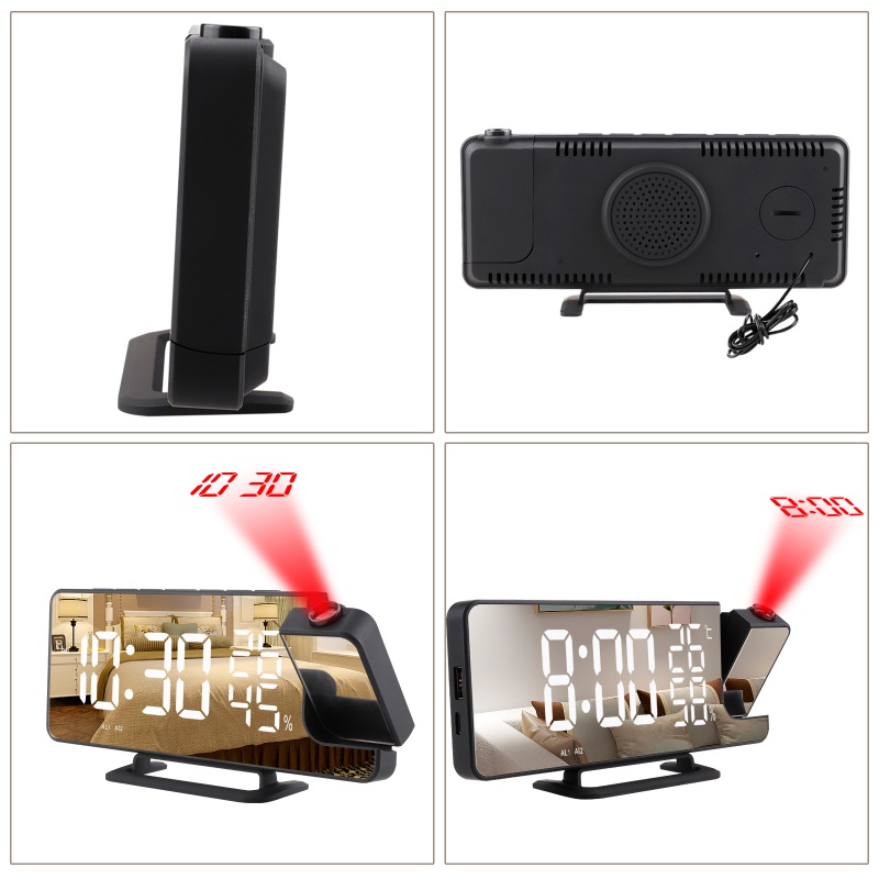 Đồng Hồ Báo Thức Có Đèn LED Hiển Thị Nhiệt Độ Và Đài FM