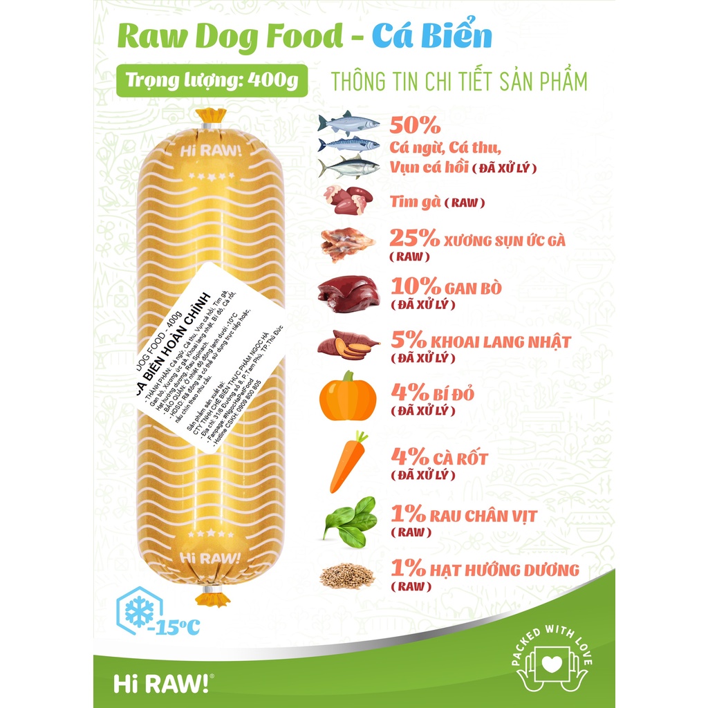 Thịt tươi raw dog cấp đông cho chó