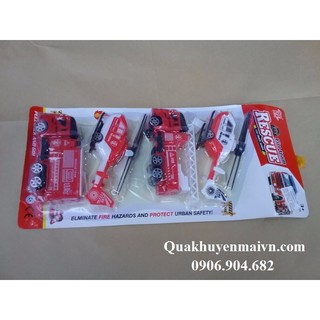 Đồ chơi xe cứu hỏa trớn 4 chiếc