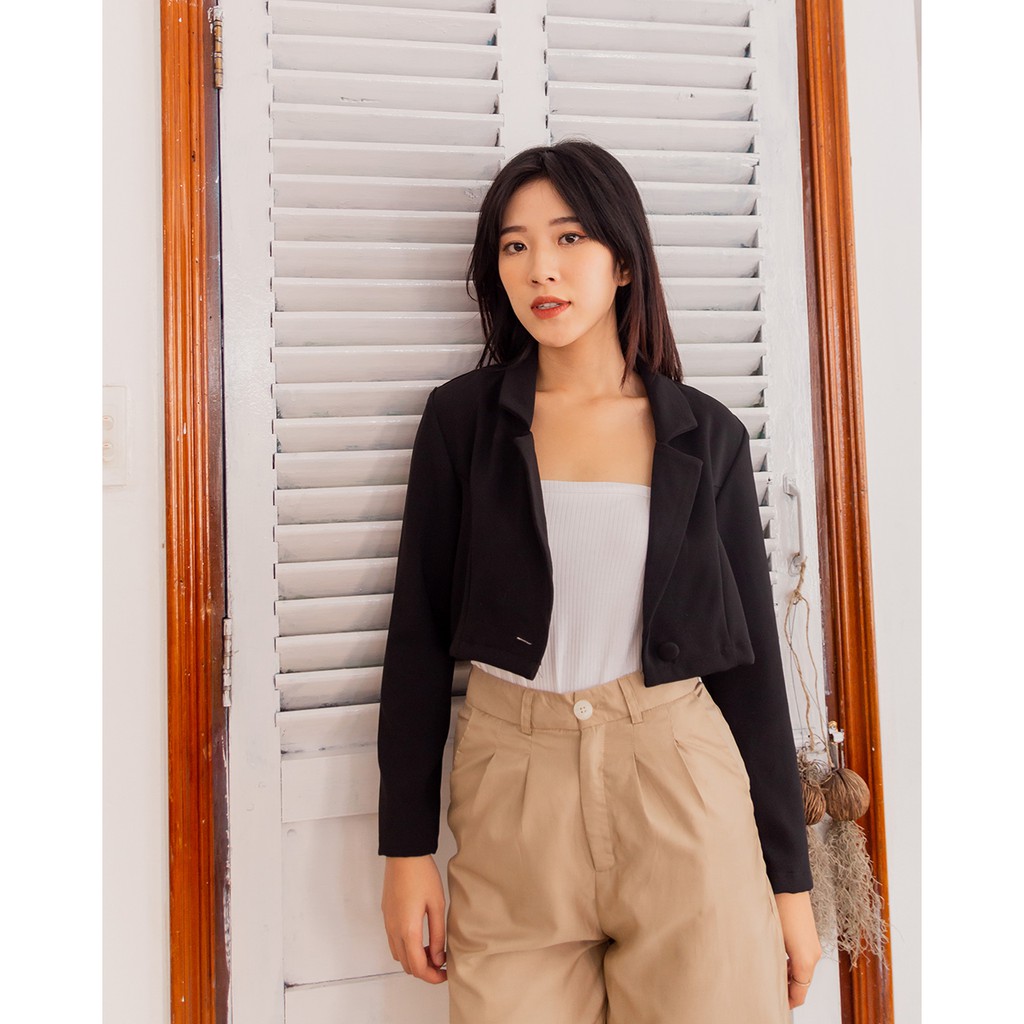 Áo Vest Croptop - Tay Dài | BigBuy360 - bigbuy360.vn