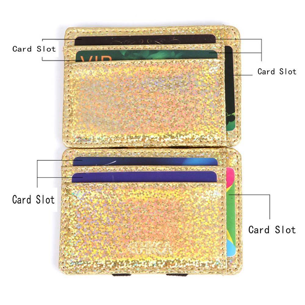 SOMEDAYZL Ví Da PU Đựng Tiền / Thẻ Mini Phong Cách Doanh Nhân Thời Trang Cho Nam Và Nữ