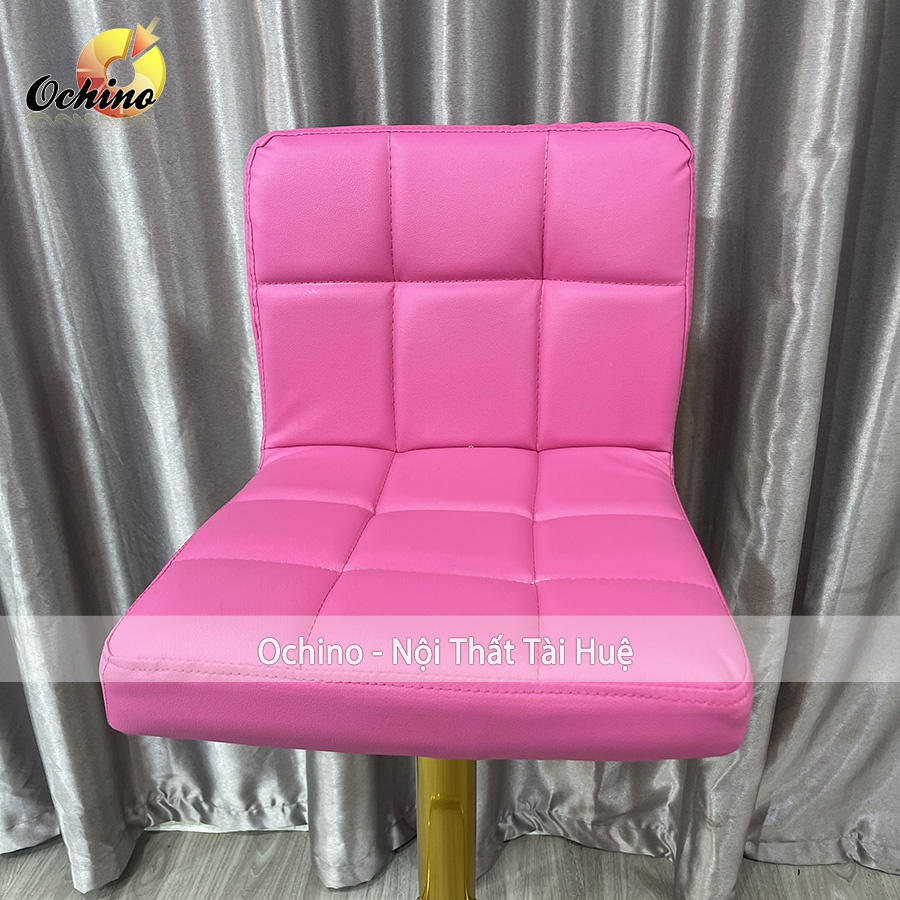 Ghế Chụp Hình, Ghế Makeup Chân Vàng K1 Sơn Tĩnh Điện Nhập Khẩu Bọc Da Sang Chảnh mẫu vịn tay inox ( Ảnh Thật Shop Chụp)