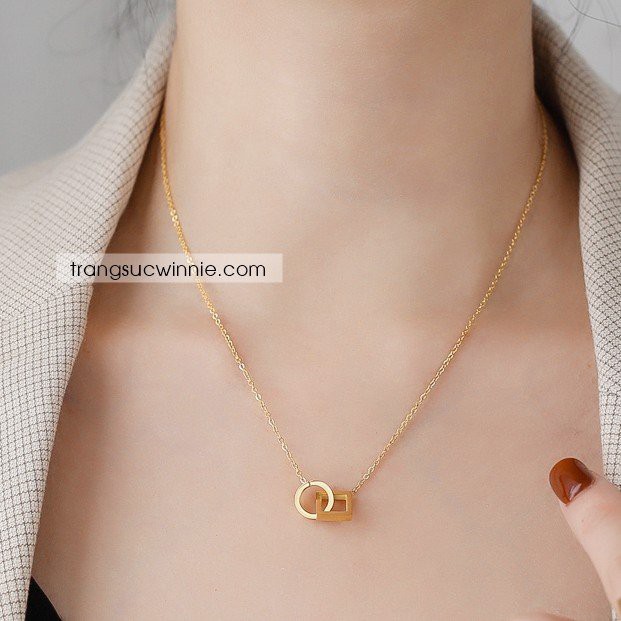 Dây chuyền nữ titan vuông tròn VG