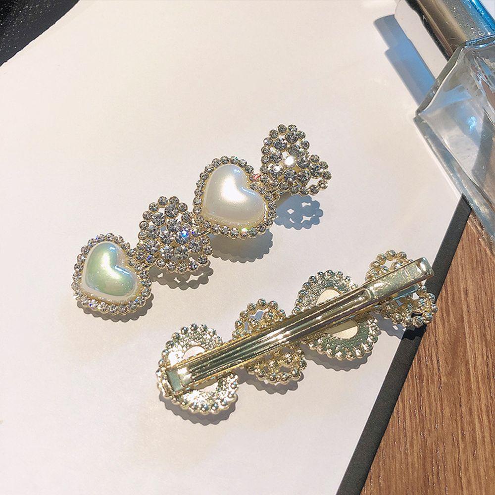 Kẹp TóC ĐíNh Kim Cương Giả ThờI Trang Cho Nữ|Kẹp Tóc Hình Trái Tim Xinh Xắn Cho Nữ