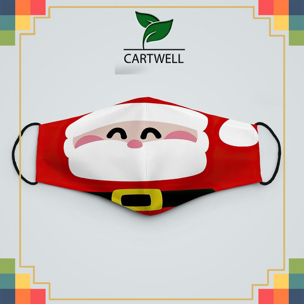 Khẩu trang hàn quốc CHRISTMAS_685 CARTWELL cotton 100% ngăn bụi kháng khuẩn 2021 bảo vệ toàn diện